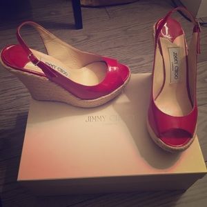 Jimmy Choo wedge sling back